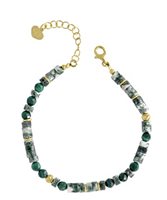 Armband Io & Te  Dame in Silber Malachite BRLZMADO